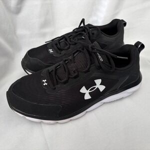 Under Armour Charged Assert Mens Size 13 Running Shoes Gym Black/White